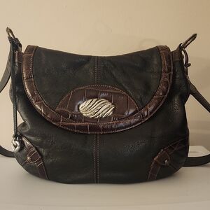 Brighton Leather Bag w/Free Brighton Graffiti Love Waist Bag